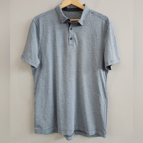 Lululemon Men's Blue Lightweight Golf Polo Performance Shirt Size Large - Picture 1 of 7